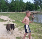 2008-5-18-domino-hanging-out-fishing-at-the-pond-with-scott-arrowhead-acres